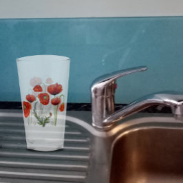 赤ポピー・パレードフローラ タンブラーグラス