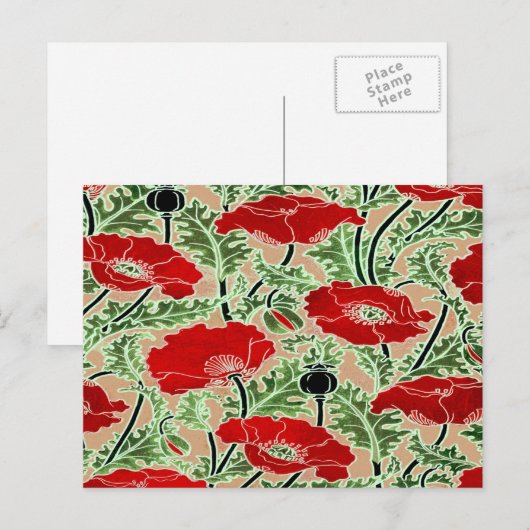 赤ポピー ポストカード (正面/裏面)