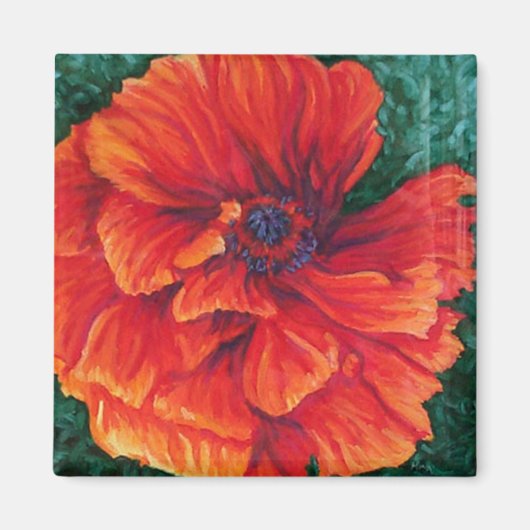 赤ポピー マグネット (正面)