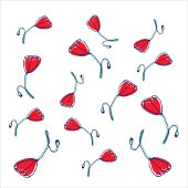 赤ポピー ラージトートバッグ