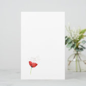 赤ポピー 便箋 (スタンド正面)