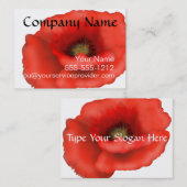 赤ポピー 名刺 (正面/裏面)