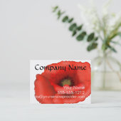 赤ポピー 名刺 (スタンド正面)