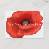 赤ポピー 名刺 (裏面)
