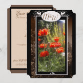 赤ポピーFeildsモノグラム セーブザデート (正面/裏面)