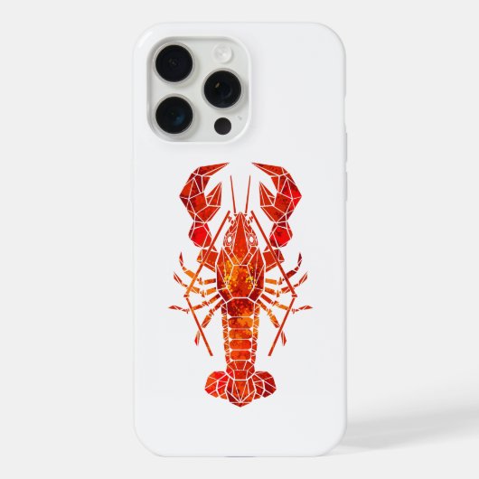 赤ポリゴンロブスター iPhoneケース (裏面)