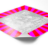 赤マゼンタスターバスト枠の写真 フォトプリント            (角)