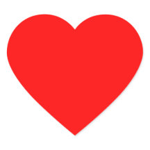 赤マットハートシール