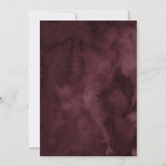 赤マルサラオータムワイルドフラワーカンプキンベイビーシャワー 招待状 (裏面)