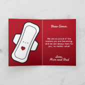 赤マンガのパッドタンポン10代のガール第1期 カード (内部)