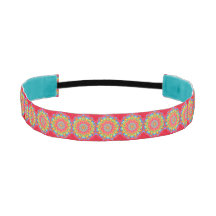 赤マンダラパターンボホヘッドバンド