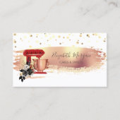 赤ミキサの金ゴールドドット、ブラシストローク 名刺 (正面)