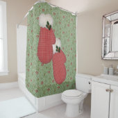 赤ミッテンスのクリスマスシャワーカーテン シャワーカーテン (インサイチュ)