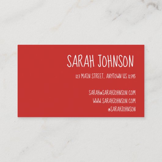 赤ミッテン霜の砂糖クッキーのクリスマス冬 名刺 (裏面)