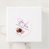 赤ミニマルいバラの愛と感謝していブライダル フェイバータグ (インサイチュ)