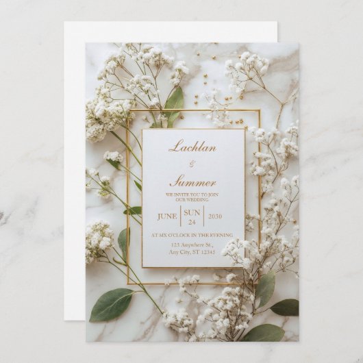 赤ミニマルちゃんの息結婚の 招待状 (正面/裏面)