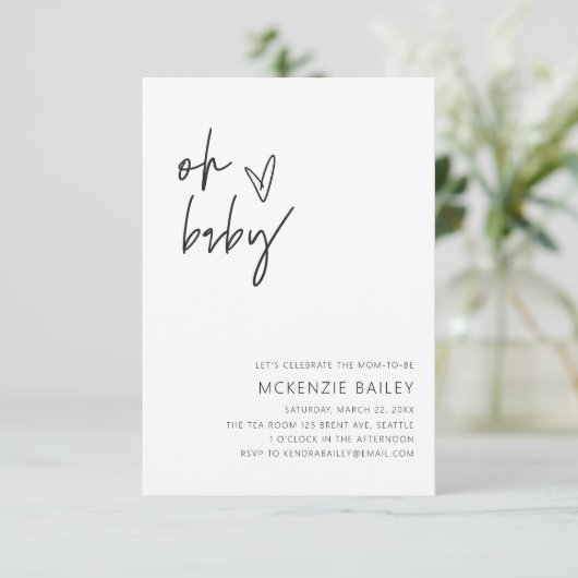 赤ミニマルちゃんシャワーパーティの招待状カードG400 サンキューカード (スタンド正面)