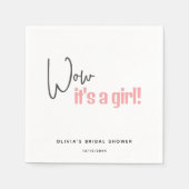 赤ミニマルちゃんシャワーピンク少女 スタンダードカクテルナプキン (正面)