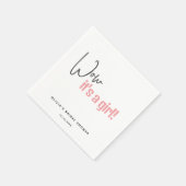 赤ミニマルちゃんシャワーピンク少女 スタンダードカクテルナプキン (角)