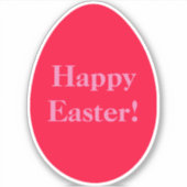 赤ミニマルとピンクの卵イースターステッカー シール (正面)