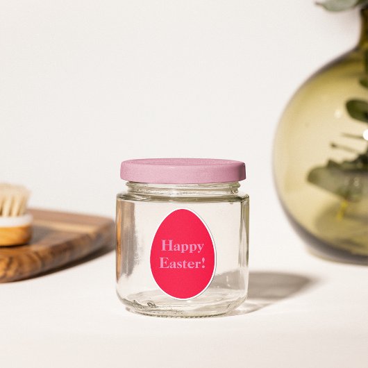 赤ミニマルとピンクの卵イースターステッカー シール