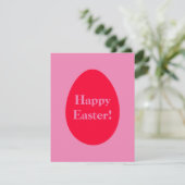 赤ミニマルとピンクの卵イースター シーズンカード (スタンド正面)