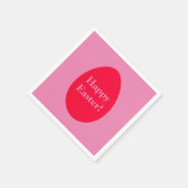 赤ミニマルとピンクの卵イースター スタンダードカクテルナプキン (角)