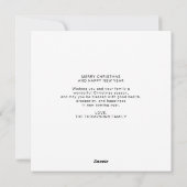 赤ミニマルはっきりしたスクエア縁ど1写真クリスマス シーズンカード (裏面)