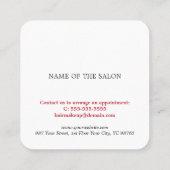 赤ミニマルエレガント金ゴールドホワイトクーポン 割引カード (裏面)