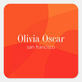 赤ミニマルオユニークレンジ抽象芸術クリエイティブ スクエアシール