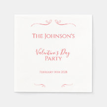 赤ミニマルピンクバレンタインデーパーティー