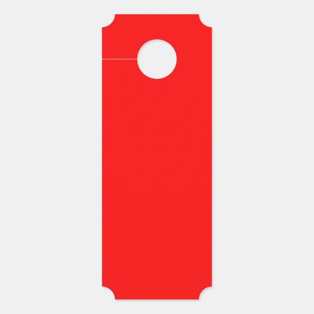 赤ミニマル大つる戸の看板 ドアノブサイン (正面)