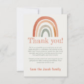 赤ミニマル感謝していちゃんシャワー客向け サンキューカード (正面)