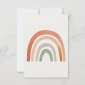 赤ミニマル感謝していちゃんシャワー客向け サンキューカード (裏面)