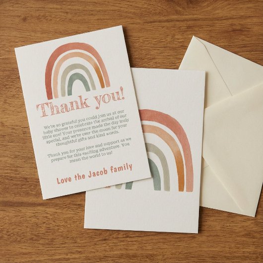 赤ミニマル感謝していちゃんシャワー客向け サンキューカード