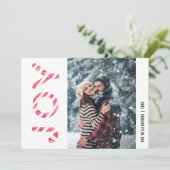 赤ミニマル白ストライプCandy Joy写真 シーズンカード (スタンド正面)