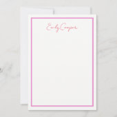 赤ミニマル紫サンキューカード小水玉模様 ノートカード (正面)