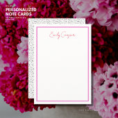 赤ミニマル紫サンキューカード小水玉模様 ノートカード