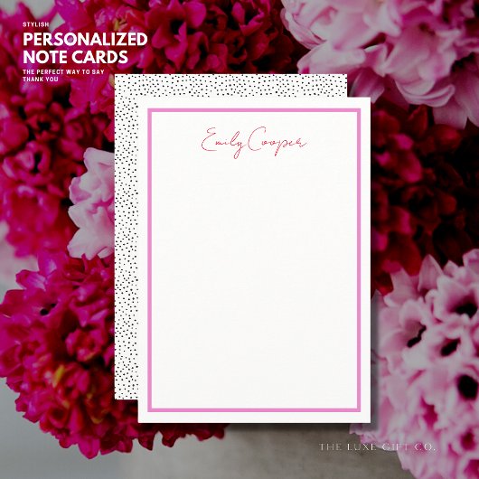 赤ミニマル紫サンキューカード小水玉模様 ノートカード