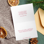 赤ミニマル線アートホーリーファミリー宗教的 シーズンカード