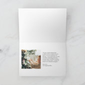 赤ミニマル縁ど写真エレガントクリスマス シーズンカード (内部)