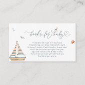 赤ミニマル航海のちゃんシャワーベビー エンクロージャーカード (正面)
