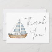 赤ミニマル航海のちゃんシャワー サンキューカード (正面)