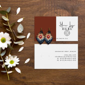 赤ミニマル銅ロゴイヤリングディスプレイ