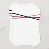 赤ミニマル黒グレー 招待状 (正面/裏面)