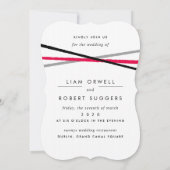 赤ミニマル黒グレー 招待状 (裏面)