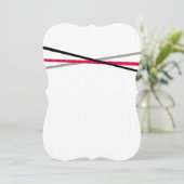 赤ミニマル黒グレー 招待状 (スタンド正面)