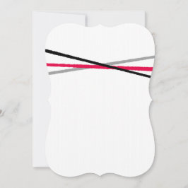 赤ミニマル黒グレー 招待状