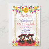 赤メカラフルキシカンフローラツインキンセニェラ 招待状 (正面)