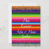 赤メカラフルキシカンフローラツインキンセニェラ 招待状 (裏面)